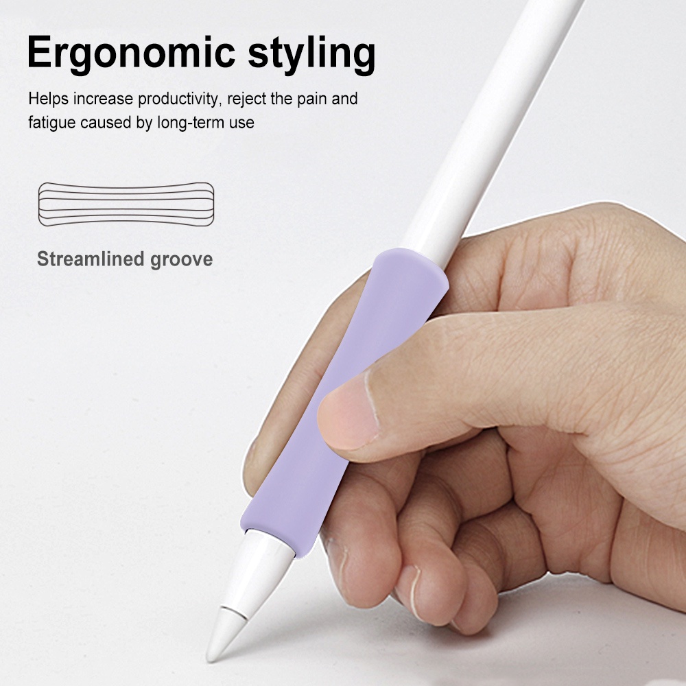 Case Pelindung Pen Stylus Compatible For Apple Pencil 1 / 2 Bahan Silikon Anti Gores