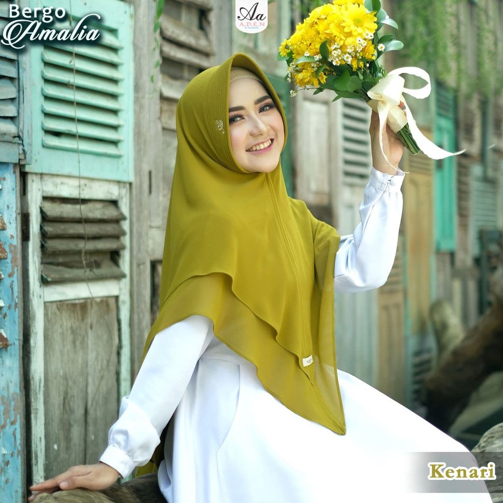 Bergo amalia by aden hijab /hijab instant /hijab langsungan /bergo ceruti /bergo original