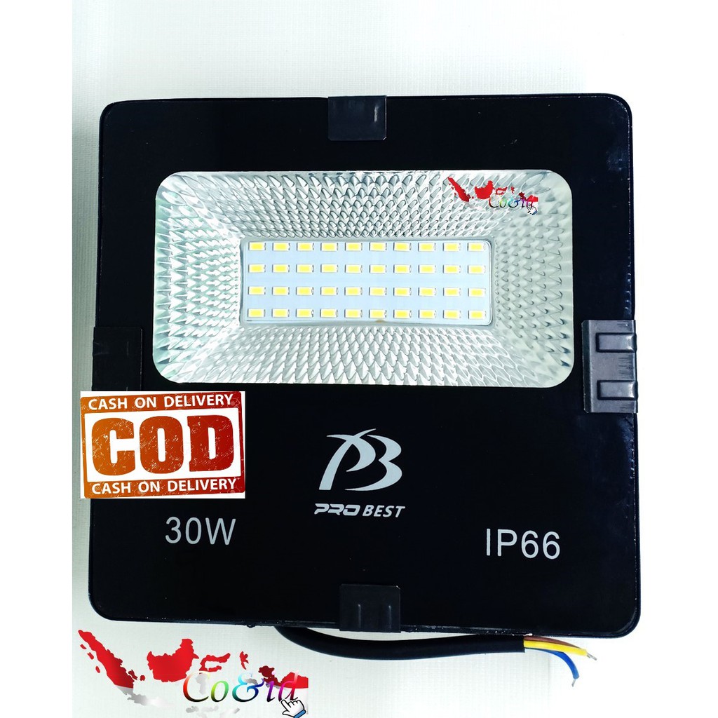 LAMPU LED SOROT 30w (Putih/Kuning) / FLOODLIGHT LAMPU LAPANGAN LAMPU TAMAN/LAMPU OUTDOR