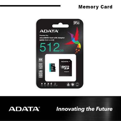 ADATA Premier Pro MICRO SDXC UHS-I U3 V30S 100/75 MB/s 512GB - TOSCA