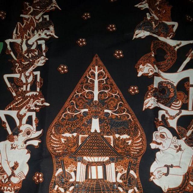Batik Solo Modern Setelan Celana Sarung Dan Kemeja Wayang Punokawan Full Furing