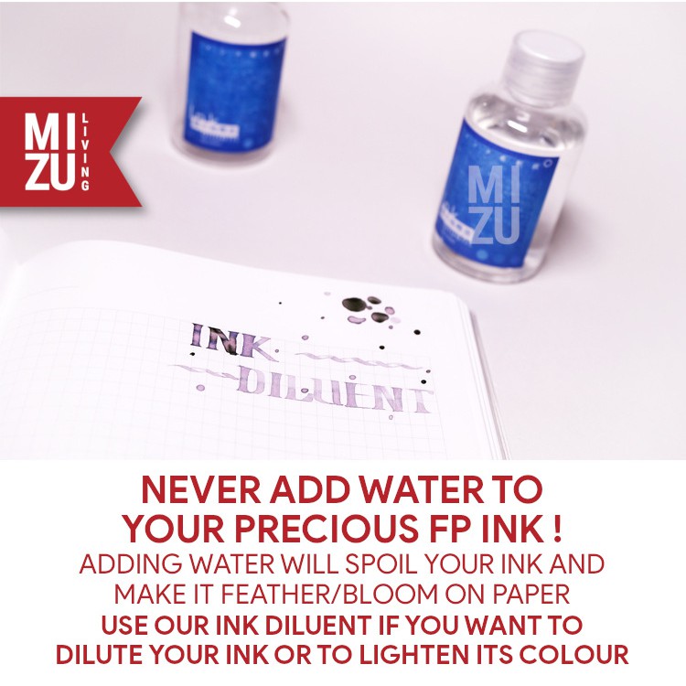 MIZU INKU KISHAKU Pengencer Tinta Fountain Pen Ink Diluent Lightener Bening