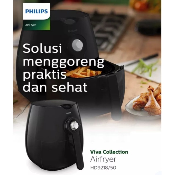 Philips Air Fryer HD9218 - Kapasitas 0.8kg / 4.1L