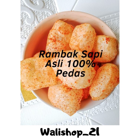 

Kerupuk Kulit Rambak Sapi 100% Asli Pedas