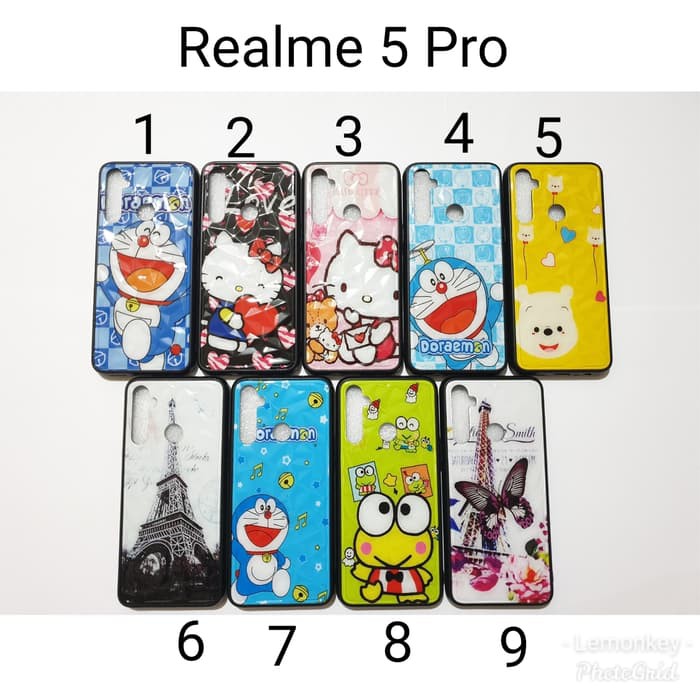 Case Fuze Glass Realme 5 Pro Motif Karakter / Soft Case Realme 5 Pro Realme 5pro