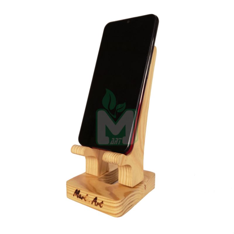 STAND HP KAYU HOLDER PHONE LAZYPOD PENYANGGA JATI BELANDA | Marlaa Art