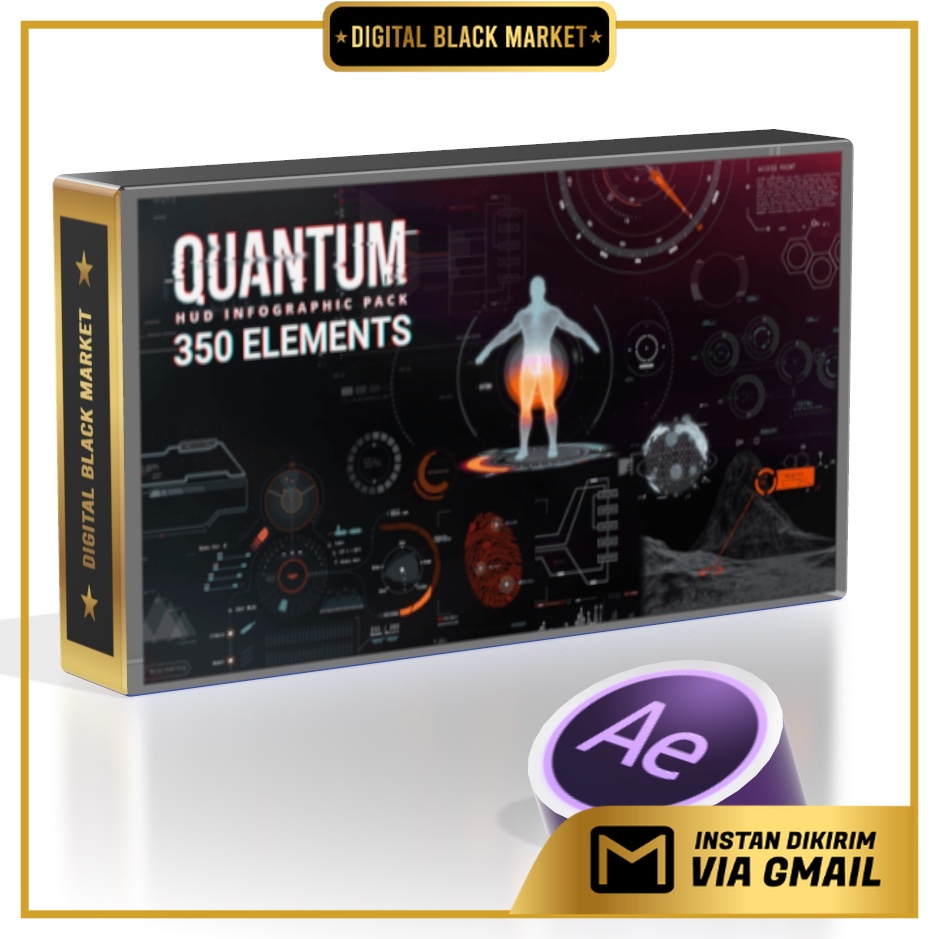 Motion Factory - Quantum HUD Infographic V2 - After Effect (Extension)