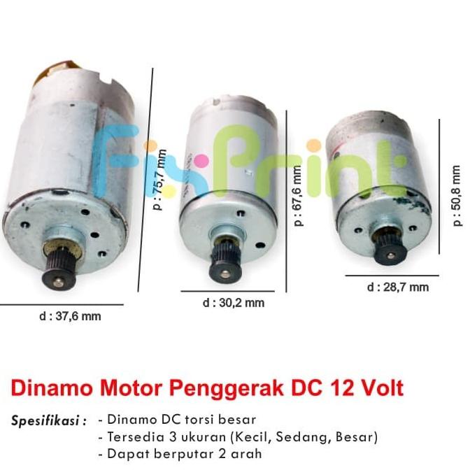 Dinamo Motor Dc 12 - 24 Volt 12V Torsi Besar Generator Mini Drill Bor Best Deal