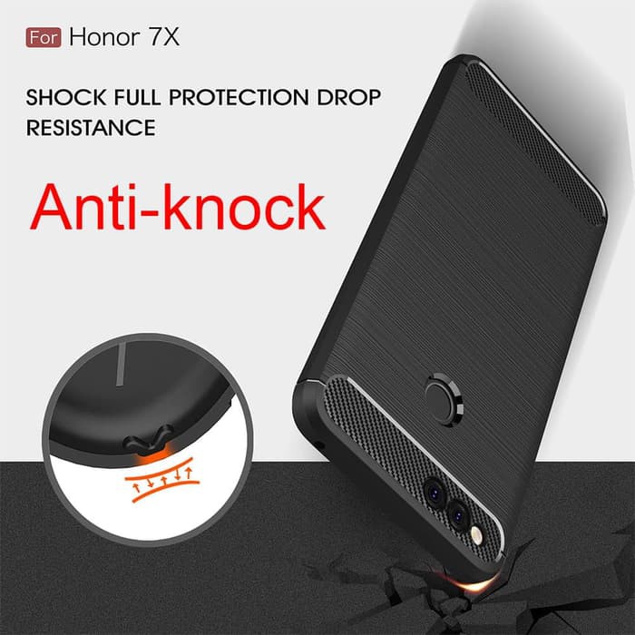 Softcase Rugged Carbon Case Armor Ipaky Casing Honor 7A Y6 Prime 2018