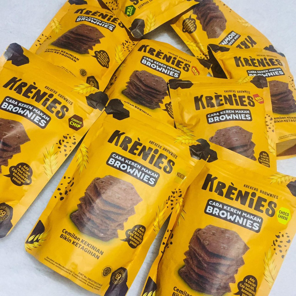 

Krenies Makanan Ringan Krekers Brownies 60gr