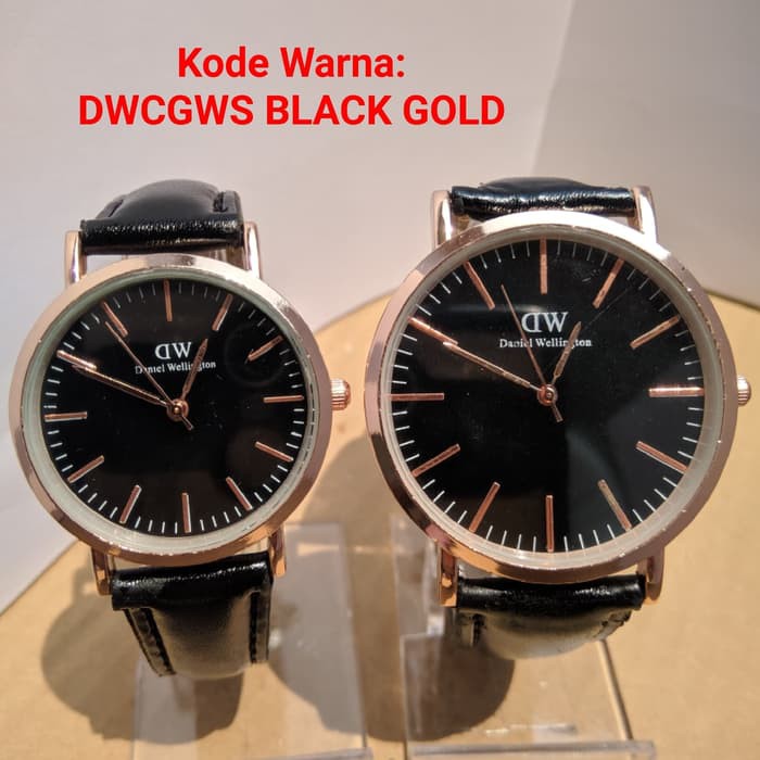 Jam Tangan Cewek Cowok Pria Wanita DW Sheffield Premium Couple - Hitam