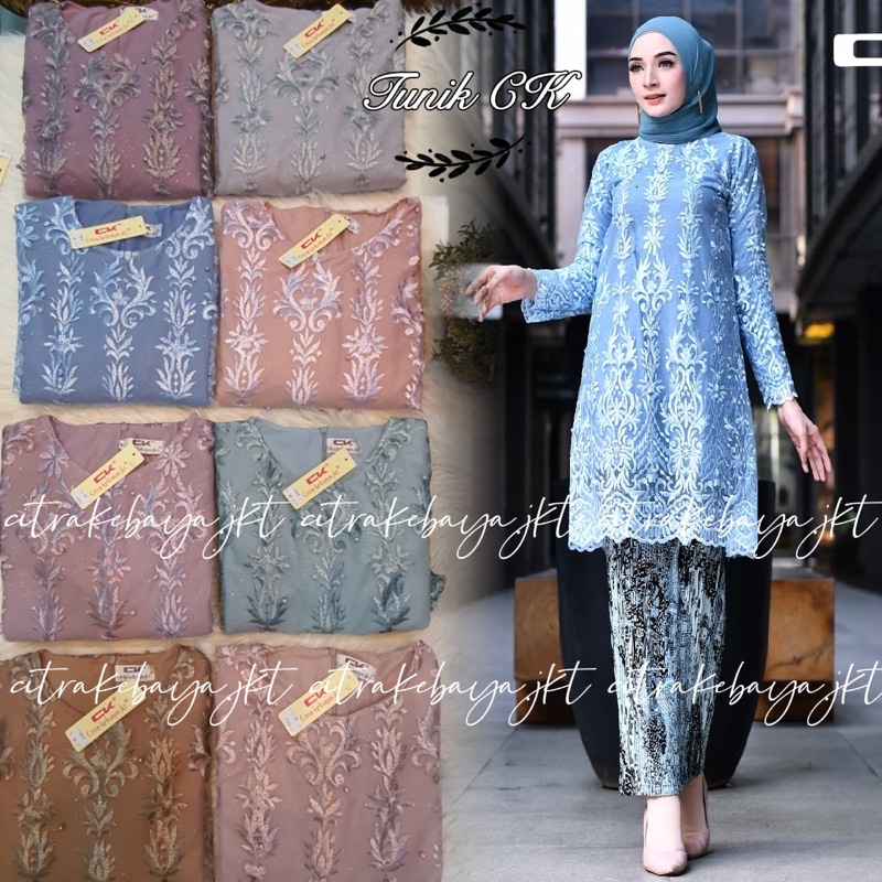 NEW KEBAYA TUNIK TILE BORDIR / KEBAYA TUNIK MODERN / KEBAYA TUNIK SELEBGRAM / KEBAYA MODERN BRUKAT