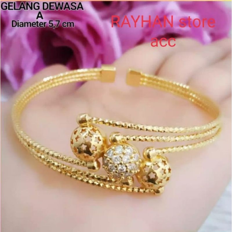 Gelang Wanita Dewasa xuping lapis emas gold B142 motif pilihan RO-27