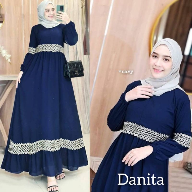 DRESS MALAYSIA CERUTY BABYDOLL RENDA/DANITA DRESS/GAMIS CERUTY FIT XL TERBARU/FASHION MUSLIM WANITA MELAYU/FAR MOSLEMSTORE