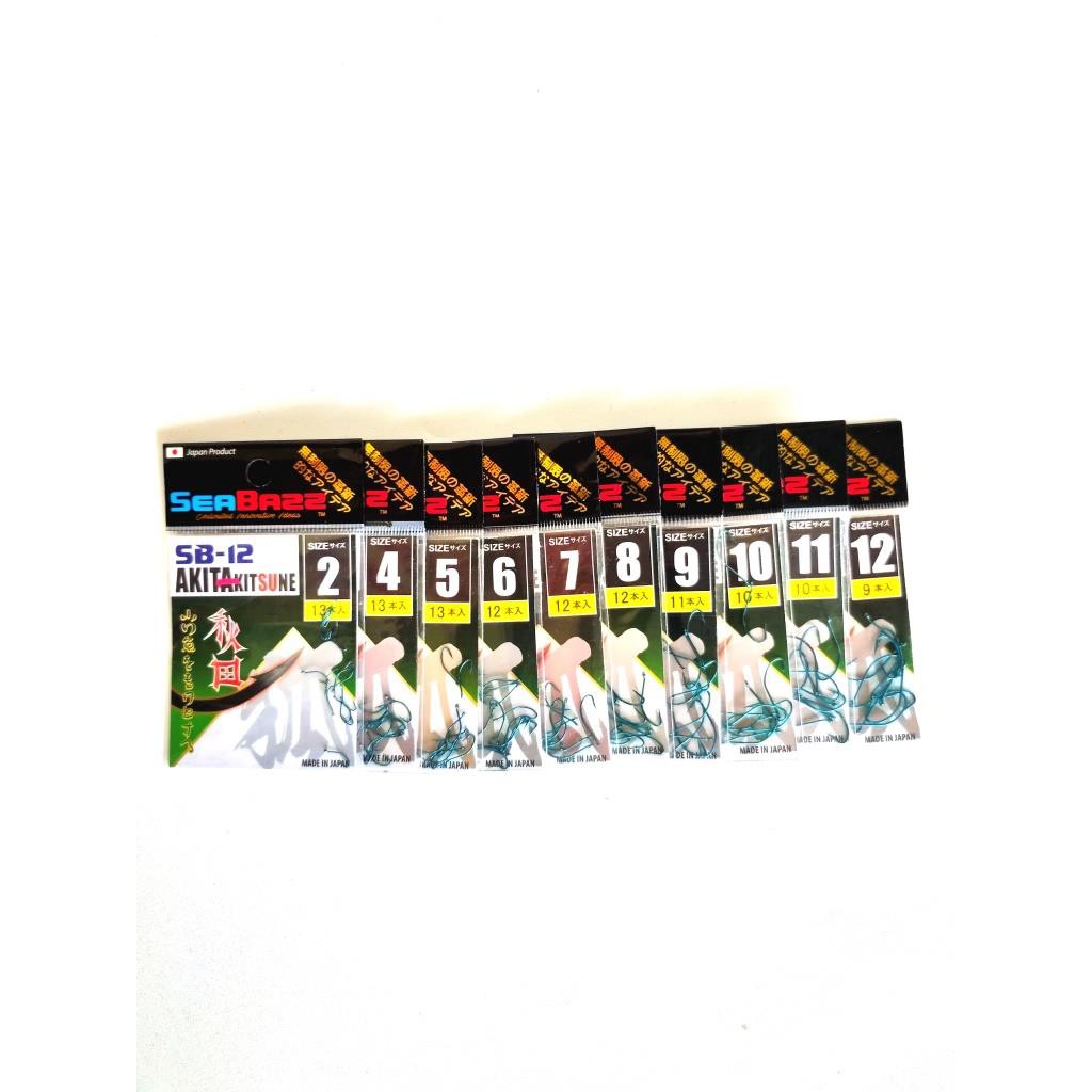 Kail Pancing Seabass Akitakitsune 0.3, 0.5, 0.8, 1, 2, 3, 4, 5, 6, 7, 8, 9, 10, 11, 12  Kail Ikan