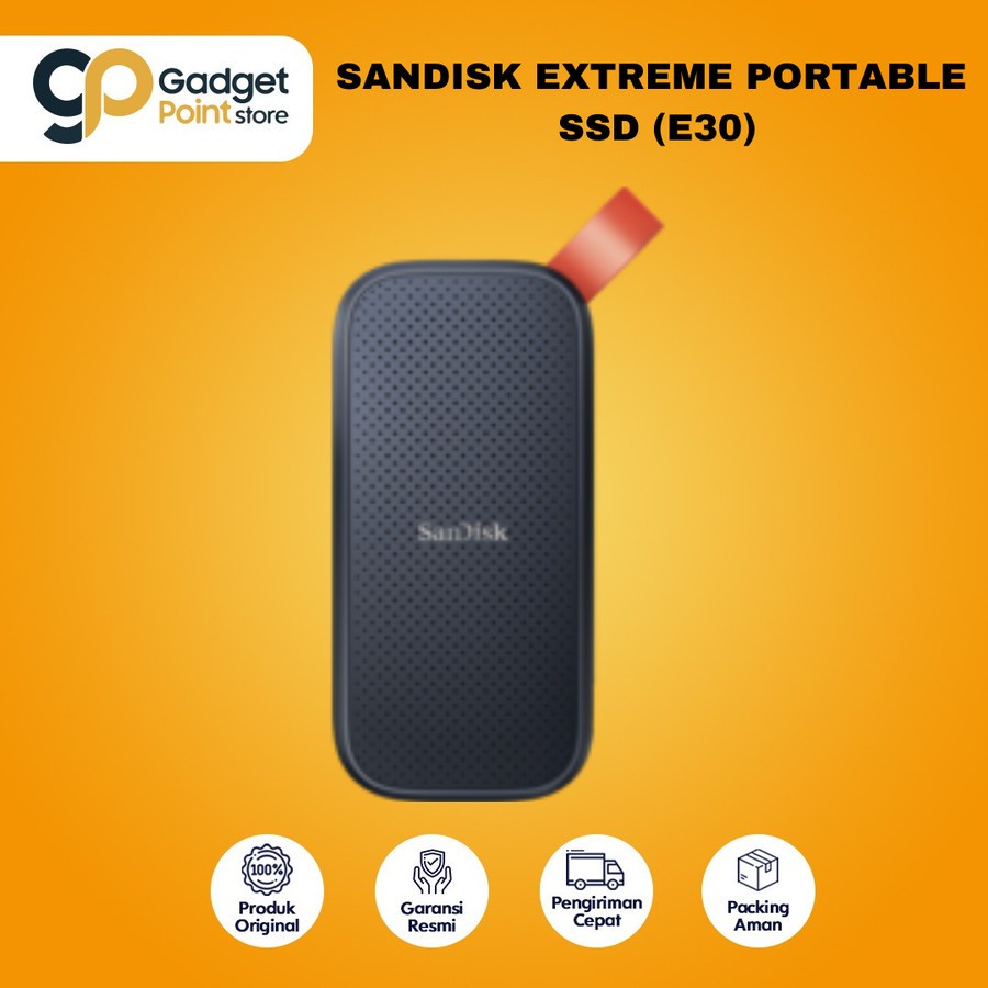 SanDisk Extreme Portable SSD 480GB up to 520Mbps USB 3.2 (E30) - Garansi Resmi