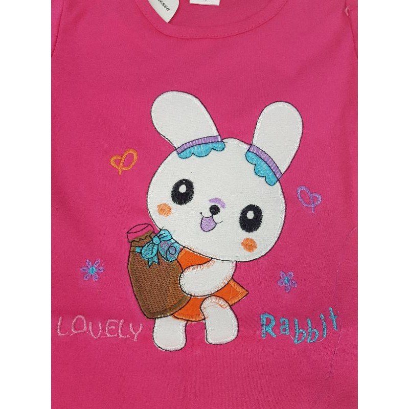 Setelan rok fashion anak perempuan 2-6 tahun motit rabbit (Sr.245)