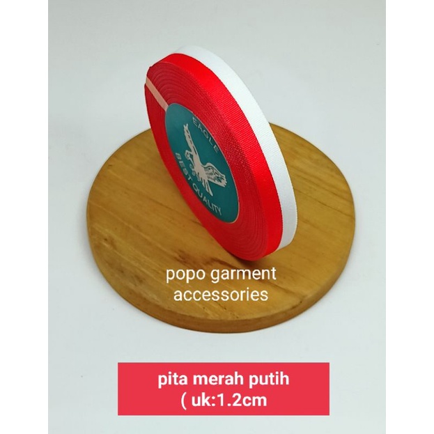 pita merah putih 1/2inchi ( 1.2cm ) -/+25yard