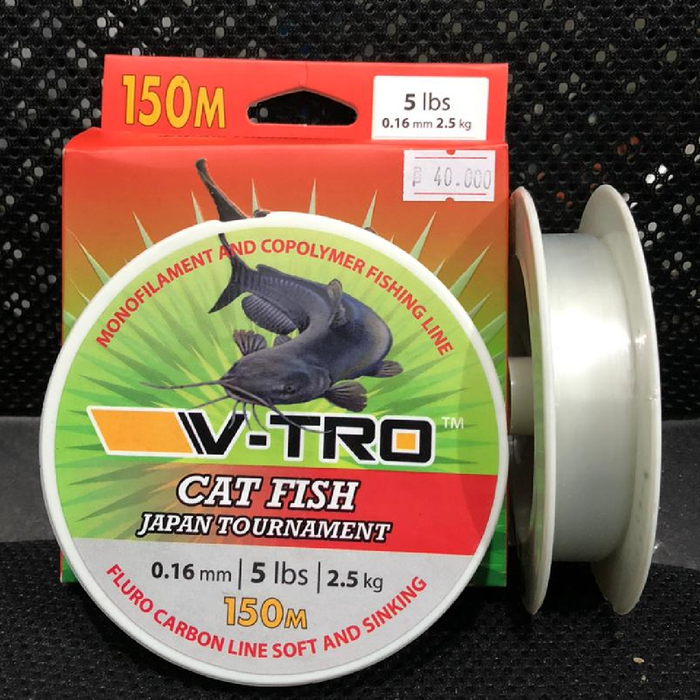 Senar Pancing Soft dan Sinking V-Tro Cat fish Japan Tournament 150 m - 5 Lb
