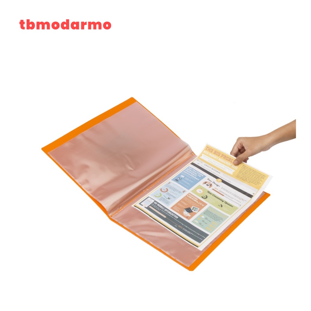 TBMO Bantex Display Book 20 Pockets Folio Mango 3183 64