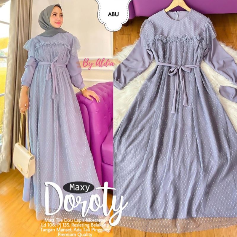 Dress Muslim - Gamis Tile Maxy - Maxy Doroty