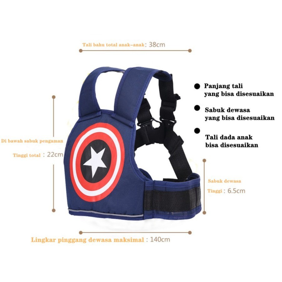 ORIGINAL Sabuk pengaman bonceng motor sepeda anak dewasa /Sabuk Bonceng kursi anak toddler bayi sepeda motor pengaman/Sabuk Boncengan Pengaman Anak di sepeda motor kereta motif motorcycle safety belt/motorcycle harness