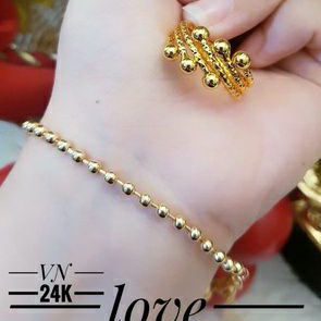 Set Gelang Dan Cincin Wanita 24K 930