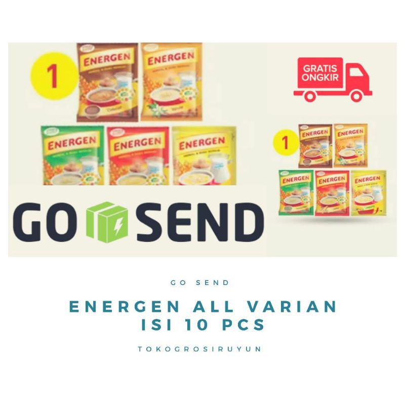 

ENERGEN VANILA JAGUNG KACANG HIJAU COKLAT JAHE ALL VARIAN 10 X 29 GR TOKOGROSIRUYUN