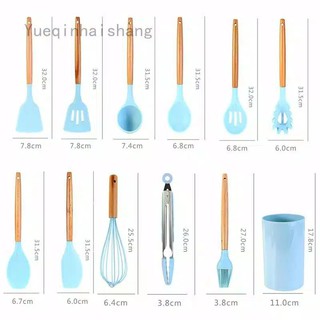 Kitchen set utensil silicone 12pc / sodet set peralatan memasak