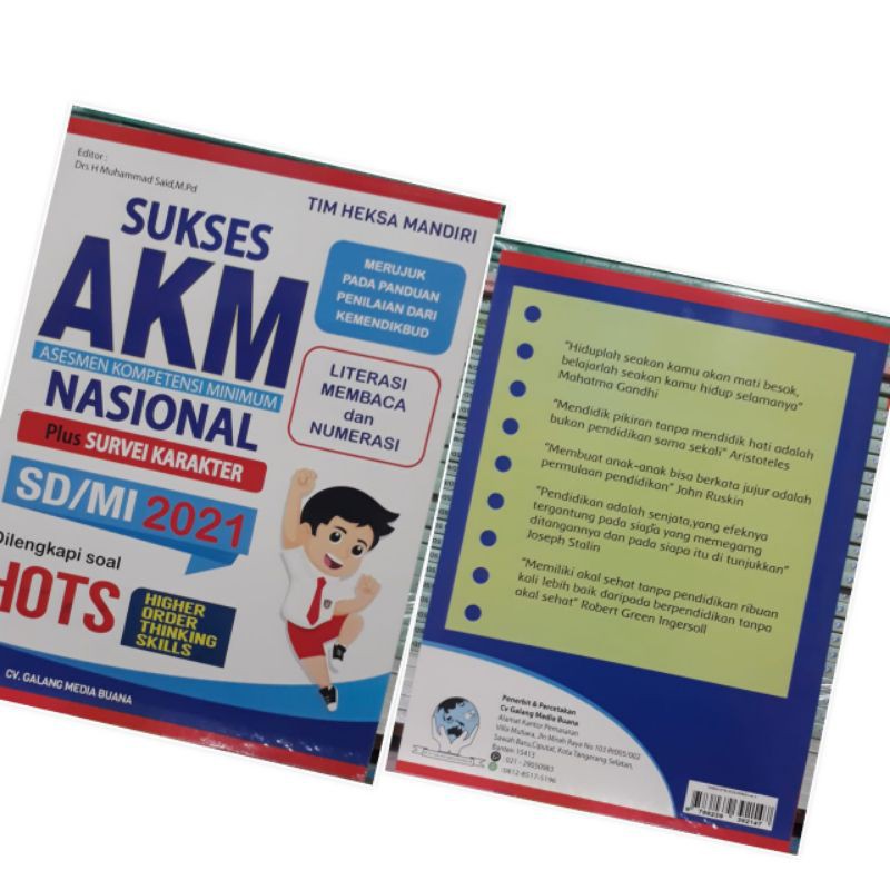 Buku Sukses Akm Nasional SD/MI 2021 + SK Asesmen CV. Galang Media Buana Origina