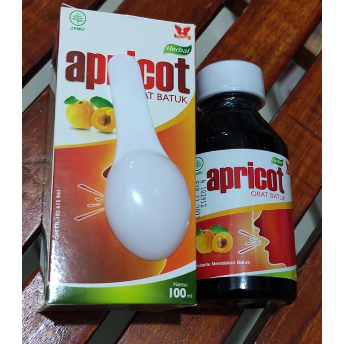 Apricot Syrup 100 ML / Meredakan Batuk Berdahak / Mengencerkan Dahak / Melegakan Tenggorakan