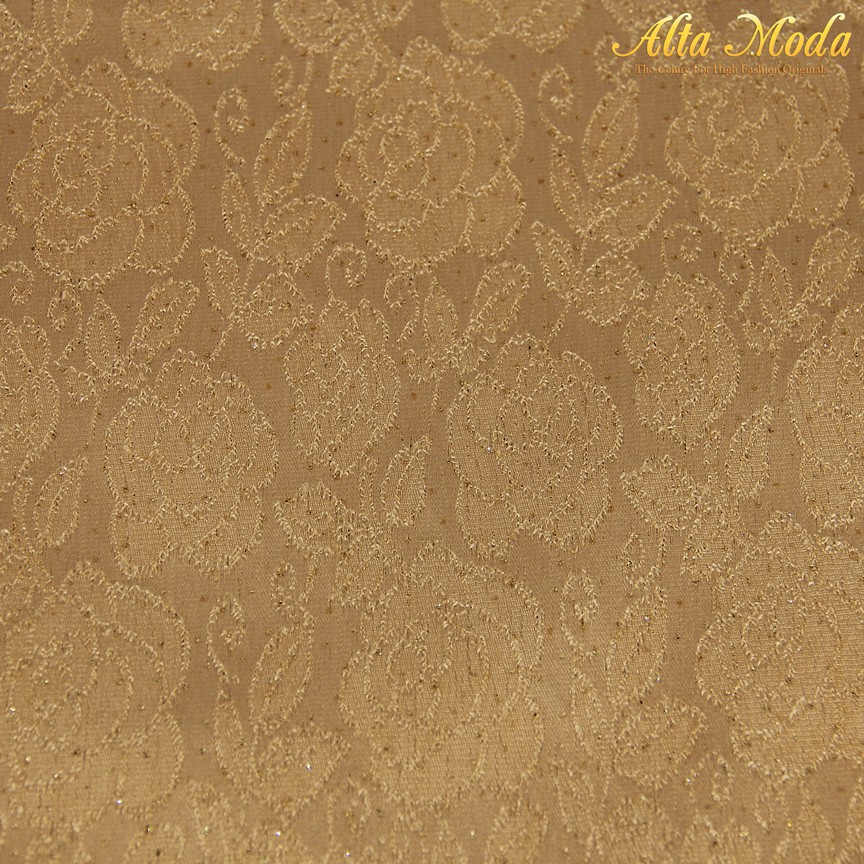 

Alta Moda Saten Jacquard Lurex Gold Mawar Besar(1M)