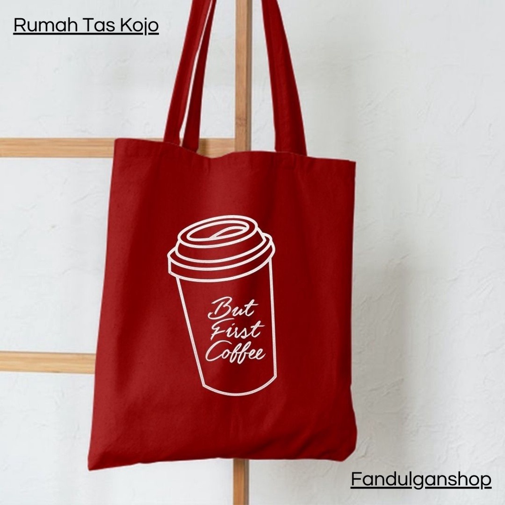 FLASH SALE 7.7 - [RESLETING] MOTIF &quot;BUTFIRSTCOFFEE&quot; TOTEBAG SEMI KANVAS (33x38 CM) | TOTEBAG RESLETING | TOTEBAG BESAR | TOTEBAG KOREA | TOTEBAG TEBAL | TOTEBAG LAPTOP | TOTEBAG KERJA | TOTEBAG NONGKI | TOTEBAG KULIAH | TOTEBAG POLOS | TOTEBAG BERMERK