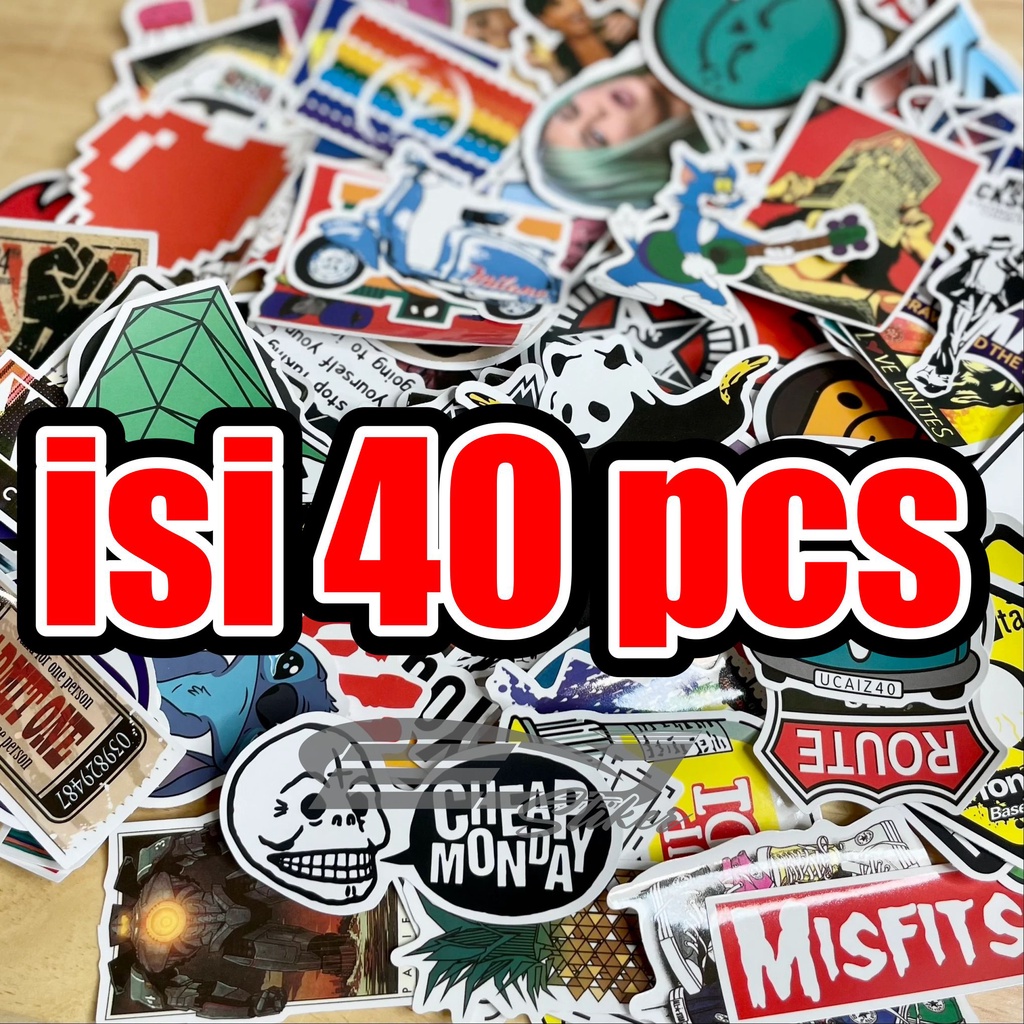 

40pcs stiker estetik stiker pack stiker helm stiker motor stiker hp