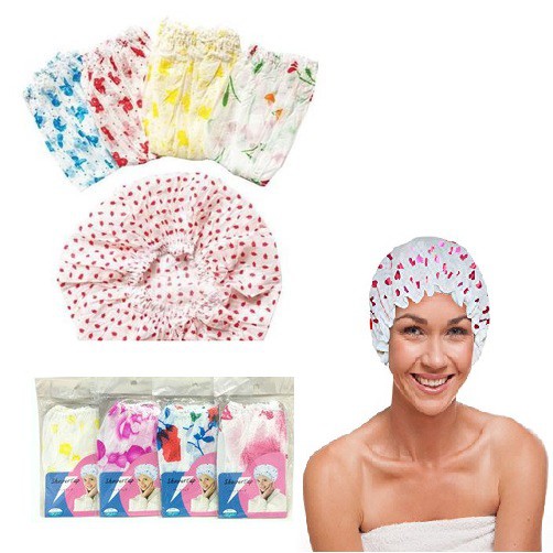 Shower Cap Disposable Motif / Topi Keramas / Topi Mandi