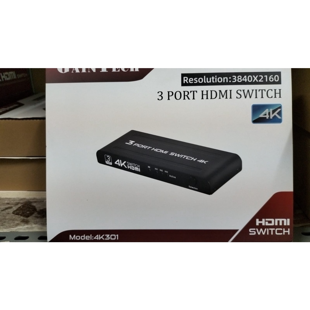 HDMI Switch 1-3 + Remote Control Support Full HD