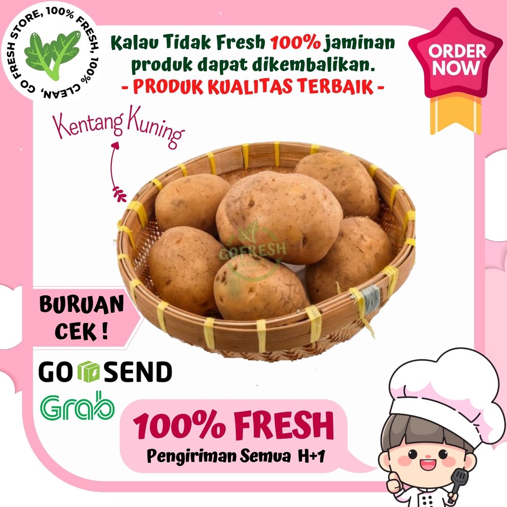 

KENTANG KUNING SAYURAN LOKAL SEGAR MURAH 500 GRAM