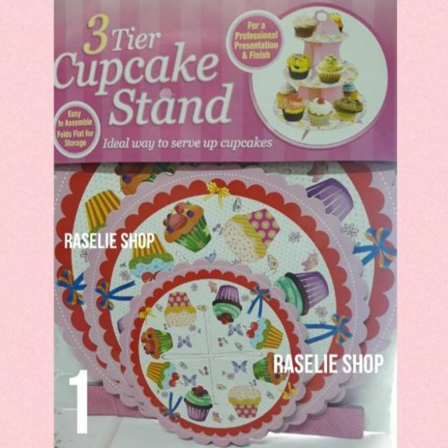 Cupcake Stand 3 Tingkat Cup Cake Muffin Rak Kue