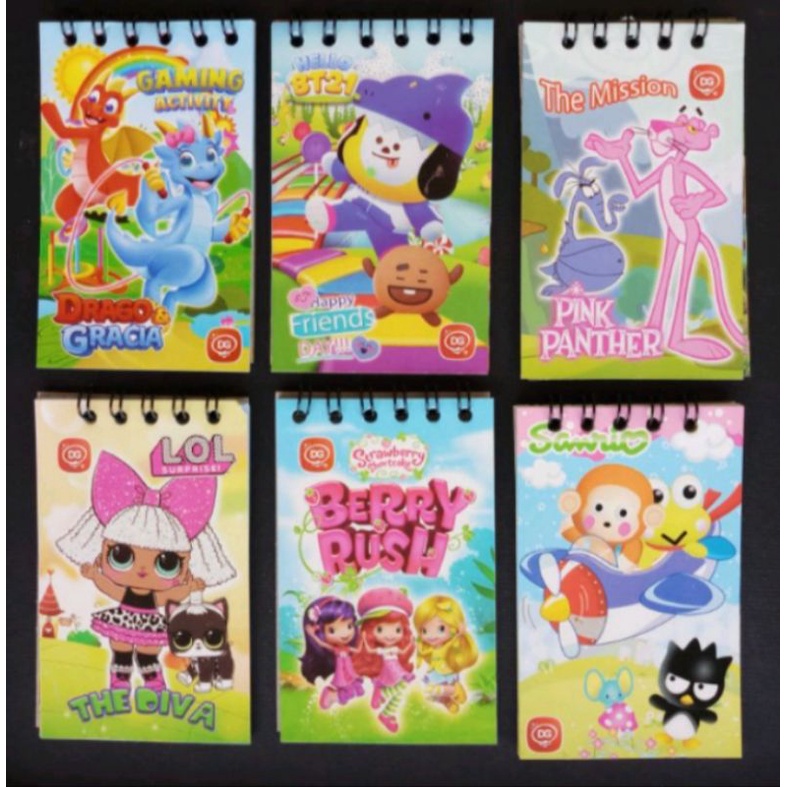 

book notes spiral unik dan cantik || 1 pcs