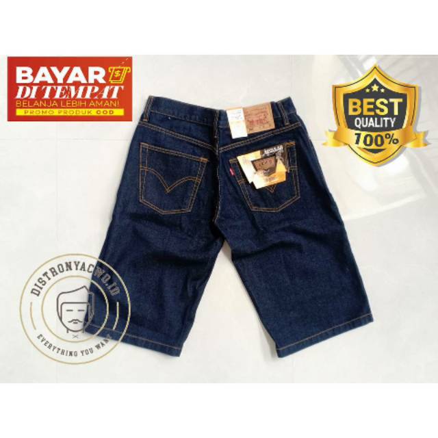  Grade Ori Celana  Pendek  Pria Jeans Levis  505 Standard 