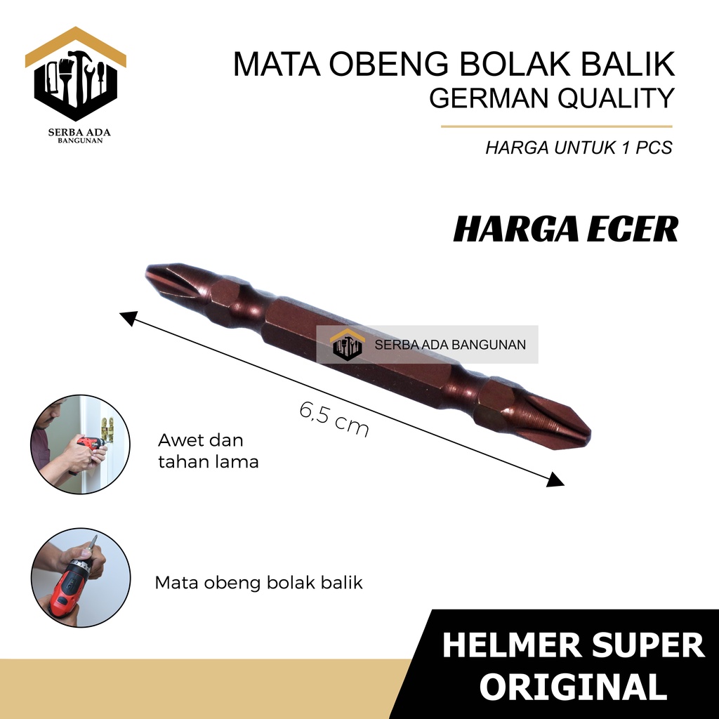 Mata Bor Obeng Magnetic Drill HELMER SUPER (+) (+) / GERMAN QUALITY