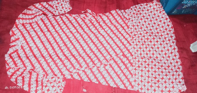 Juni Batik Gamis Batik Wanita Kombinasi Resleting Belakang All Size - Tali Samping