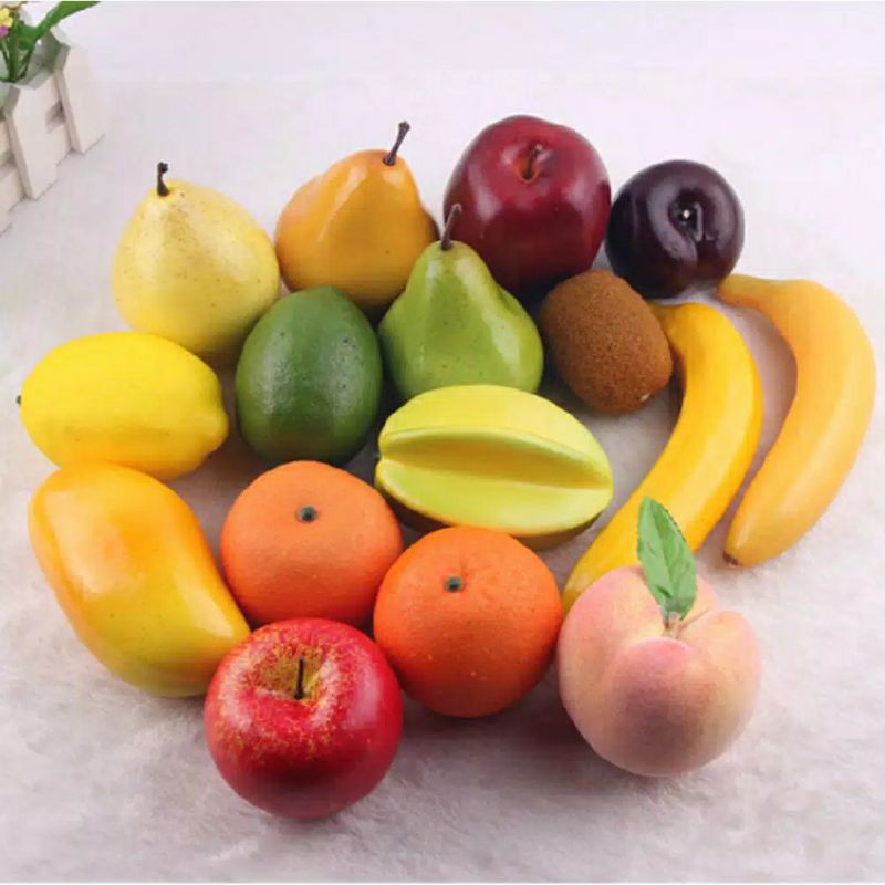 buah hias buah pajangan buah-buahan replika buah etalase pajangan jus buah plastik buah artifisial