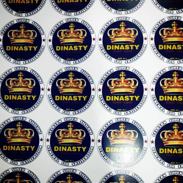 Cetak Sticker vinyl putih glossy tahan air - stiker Label kemasan produk custom Murah FREE DESAIN