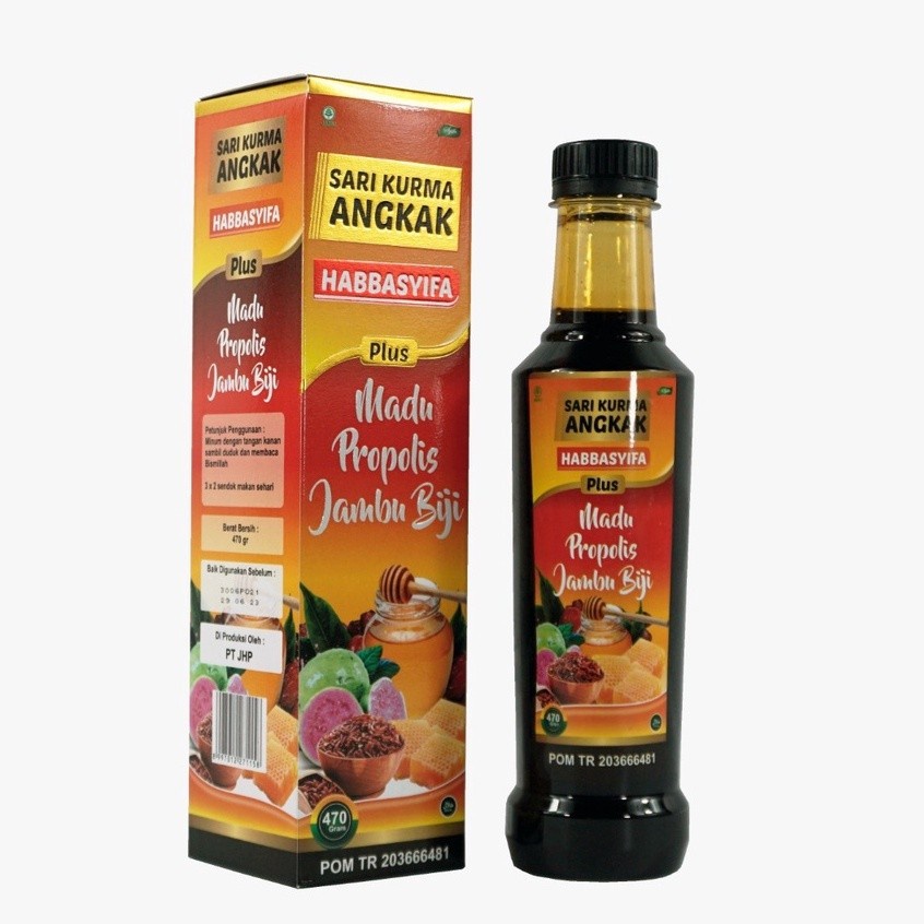 

Sari Kurma Madu Angkak Plus Jambu Biji Habbasyifa 470 ml Ori Untuk Trombosit Demam Berdarah DBD