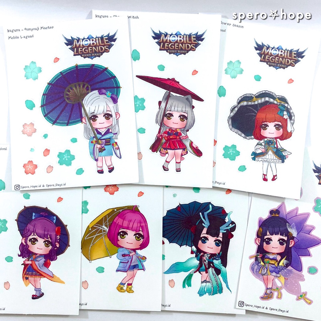 

SPEROHOPE - #MLKAGURA Cute Aesthetic Sticker Laptop Sticker Mobile Legend Kagura DIY Diary Sticker Jurnal BUJO Planner Deco Stiker Hias Stiker Laptop