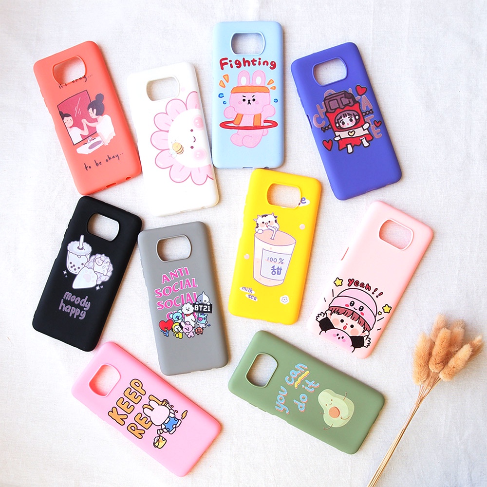 SOFTCASE KARAKTER XIAOMI NOTE 10 NOTE 4 POCO M3 X3 REDMI 8 9A 9C 9T CASE GAMBAR KARTUN SC GAMBAR