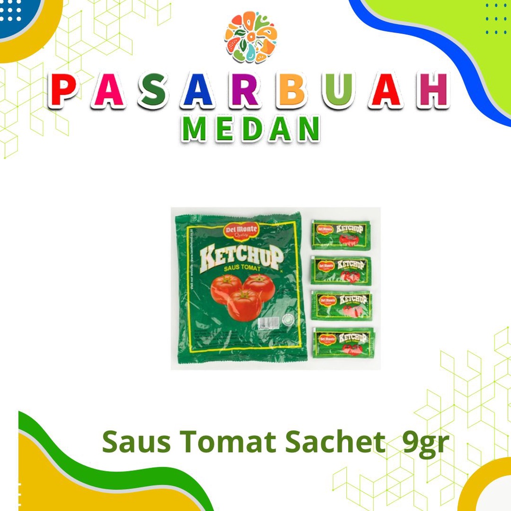

Distributor Del Monte Saus Tomat Sachet 9 Gram Isi 24 / Pack - Pasar Buah Medan