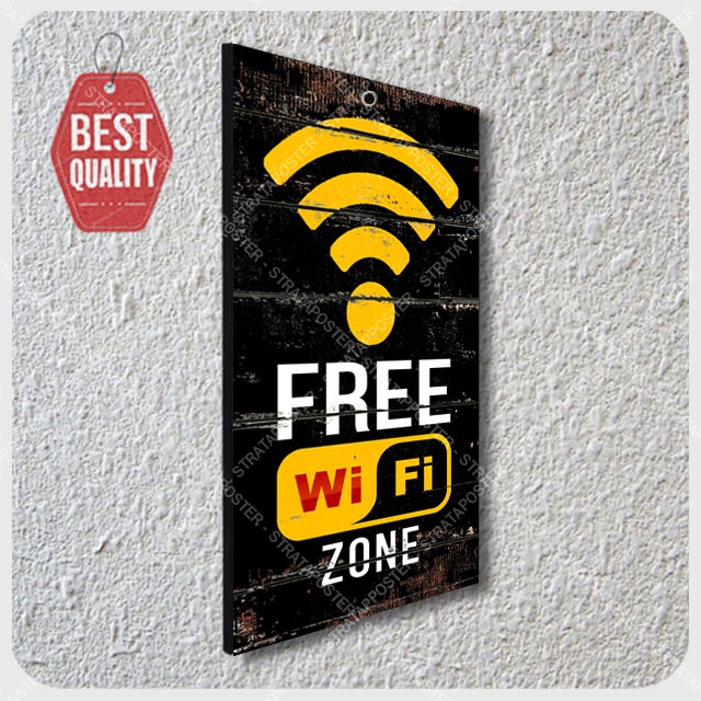 Poster Free Wifi Hiasan Dinding Poster Dekorasi dinding Pajangan dinding 143016STR