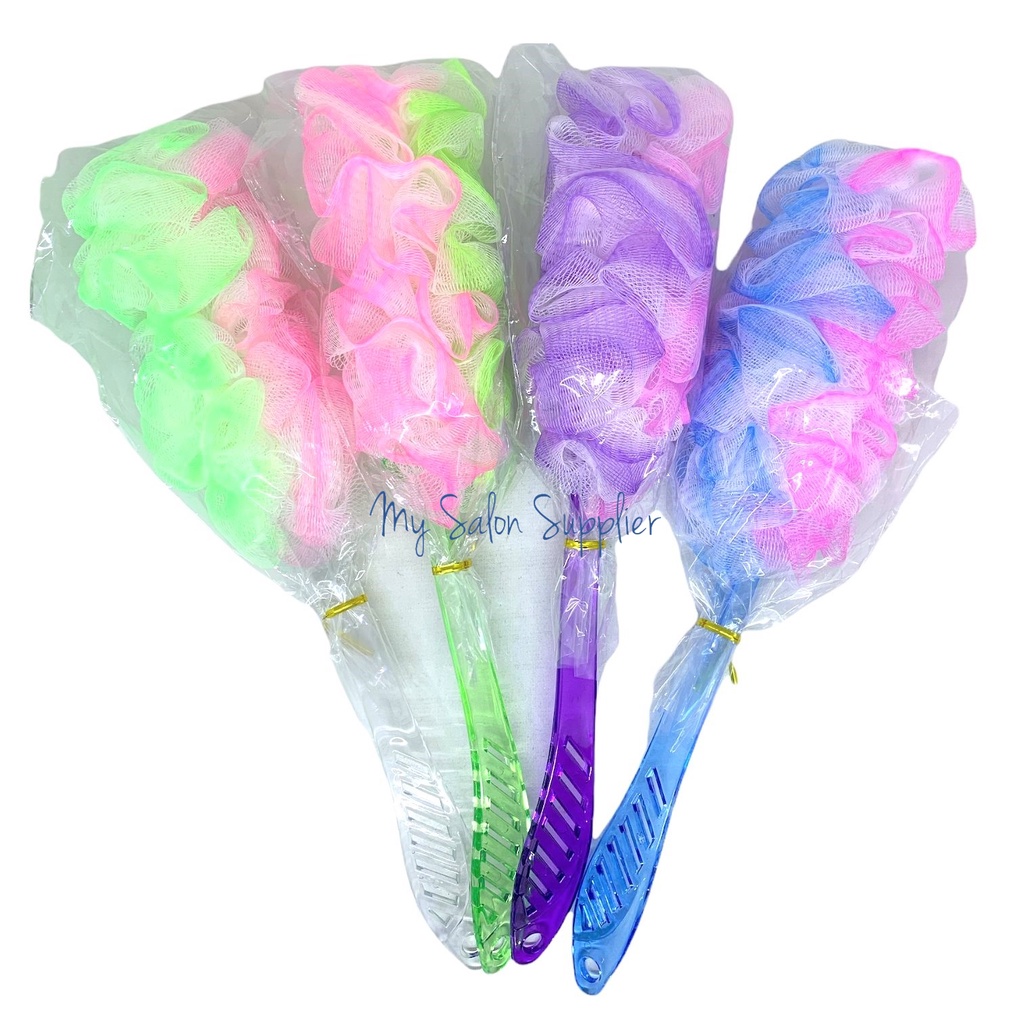 Serat Spon Busa Mandi Gagang Plastik MURAH / Busa Bath Sponge